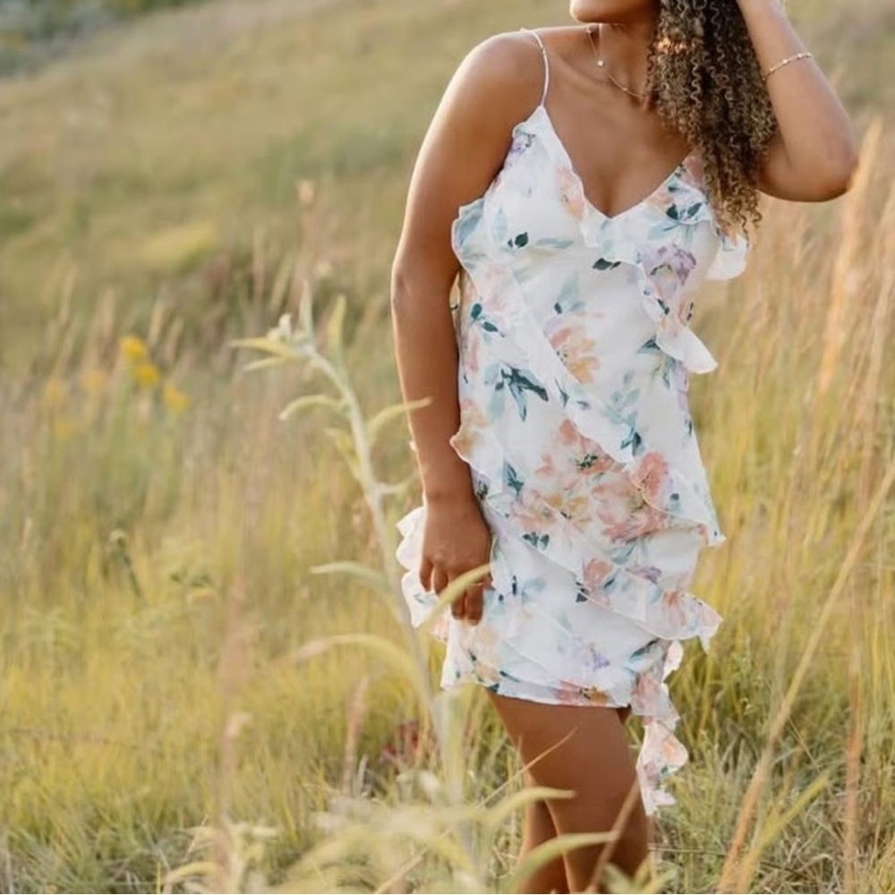 Abercrombie And Fitch Floral Ruffle Dress - Picture 5 of 11